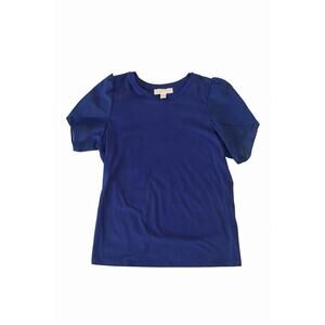 Michael Michael Kors Navy Blue Flutter Sleeve Blouse Top Women’s Size M NWT